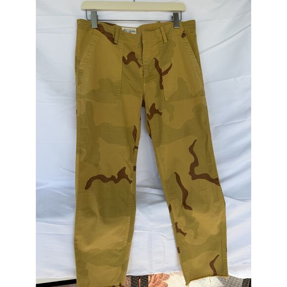 Nili Lotan Rare Mustard Camo Utility Pants Military Inspired US 30 Sz 8-10 USA - Picture 6 of 7